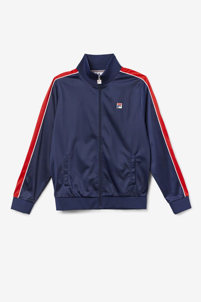 Fila Wicks Track Navy Jacket Mens - NZ 36249-IFED